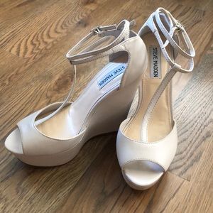 Steve Madden WORTHER Wedges (cream/ivory/white)